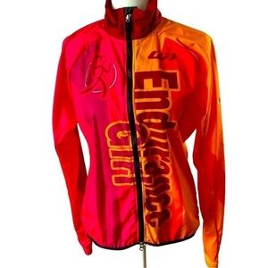 LG louisgarneau Cycling Jacket Women M Pink Yellow  Endurance Girl Graphic